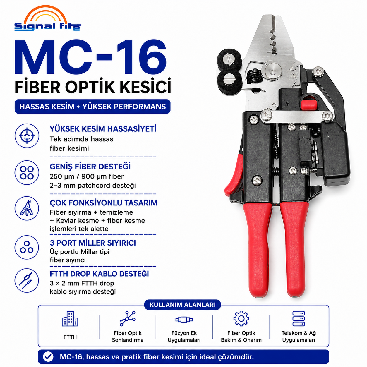 Signal Fire MC-16 Çok Amaçlı Kesici Kablo Soyucu