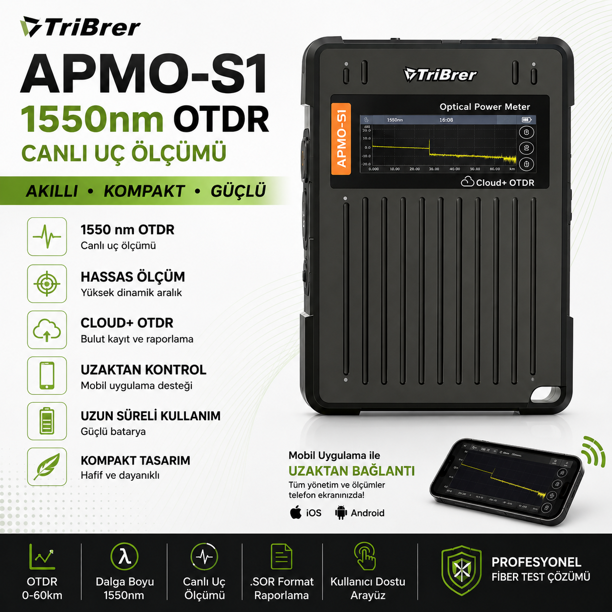 TriBrer APMO-S1 Mini Wi-Fi Otdr