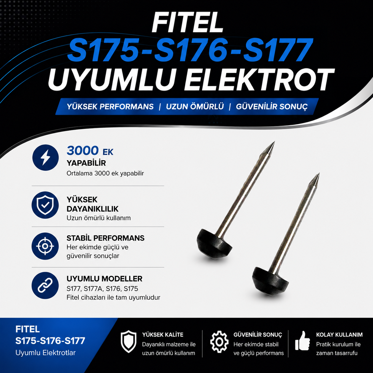 Fıtel S175/S176/S177 Uyumlu Elektrotlar