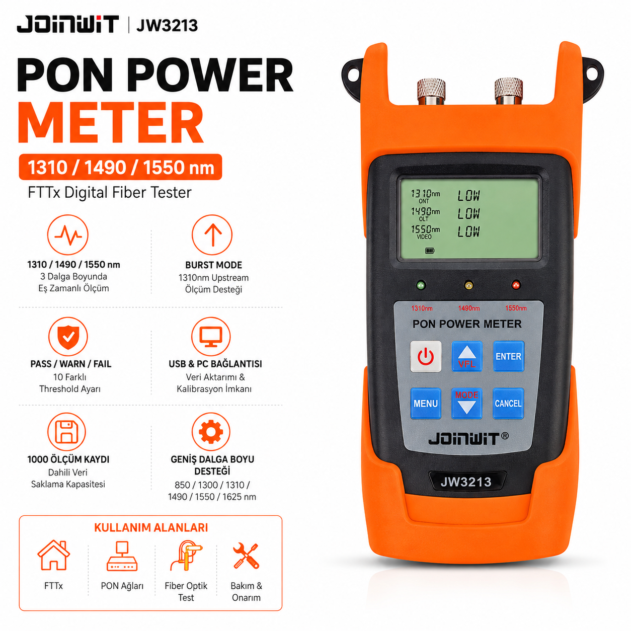 Joınwıt Jw3213 Pon Power Metre (SC-APC)