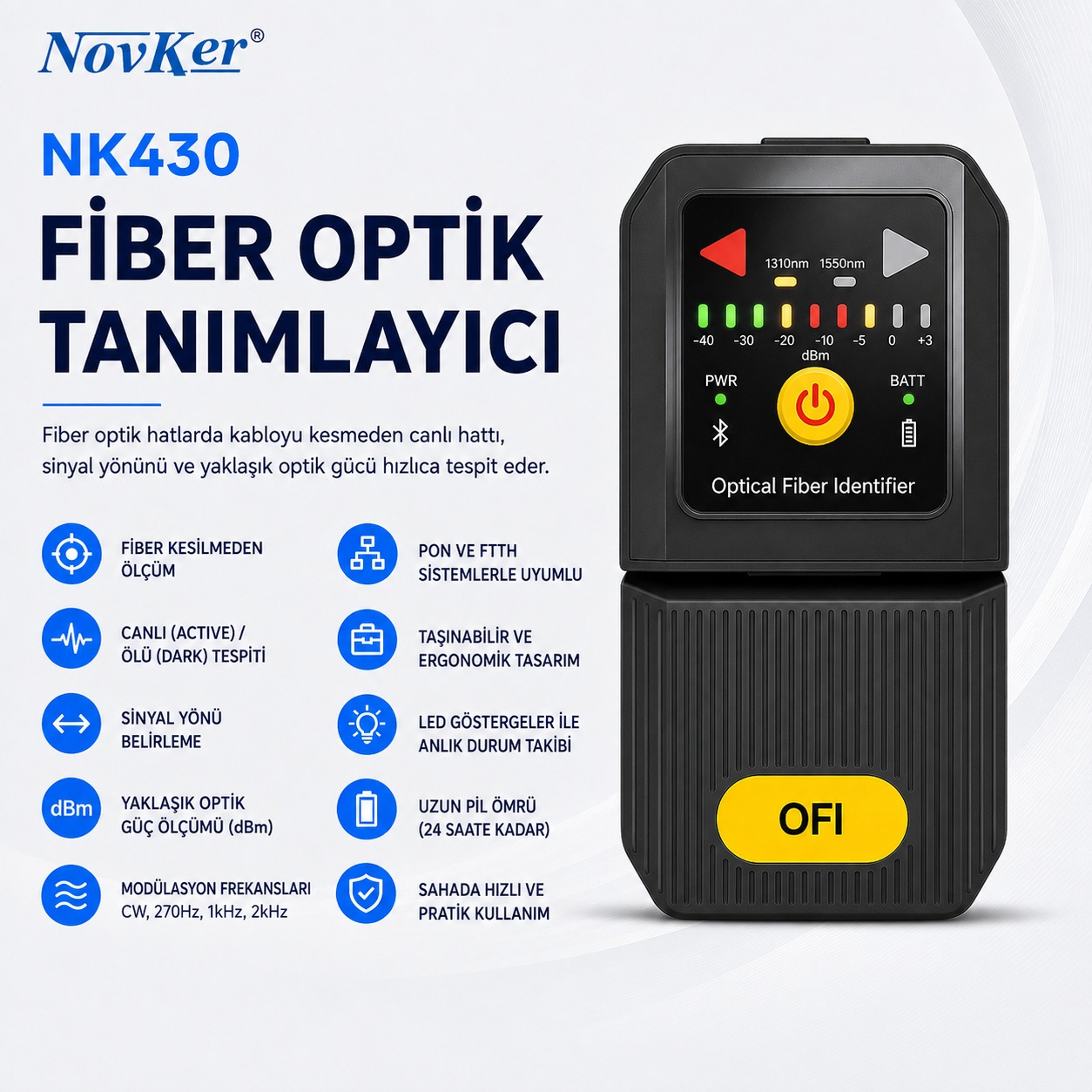 Novker NK430 OFI Canlı Uç Ölçer