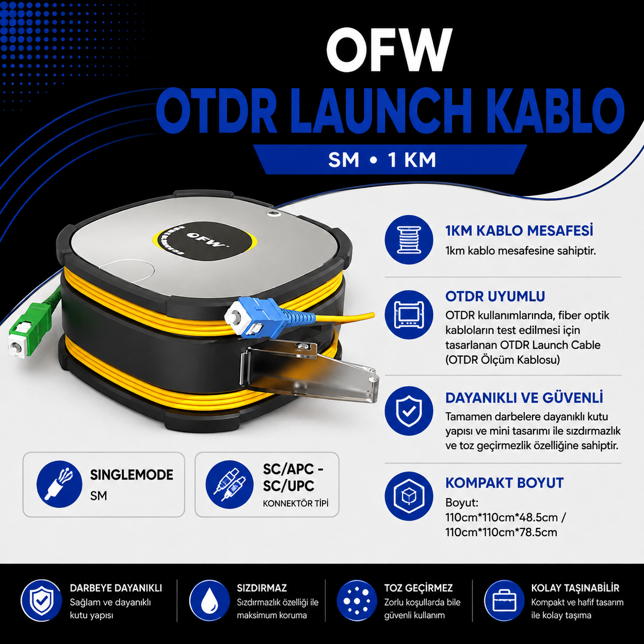 OFW OTDR Launch Kablo SC-SC