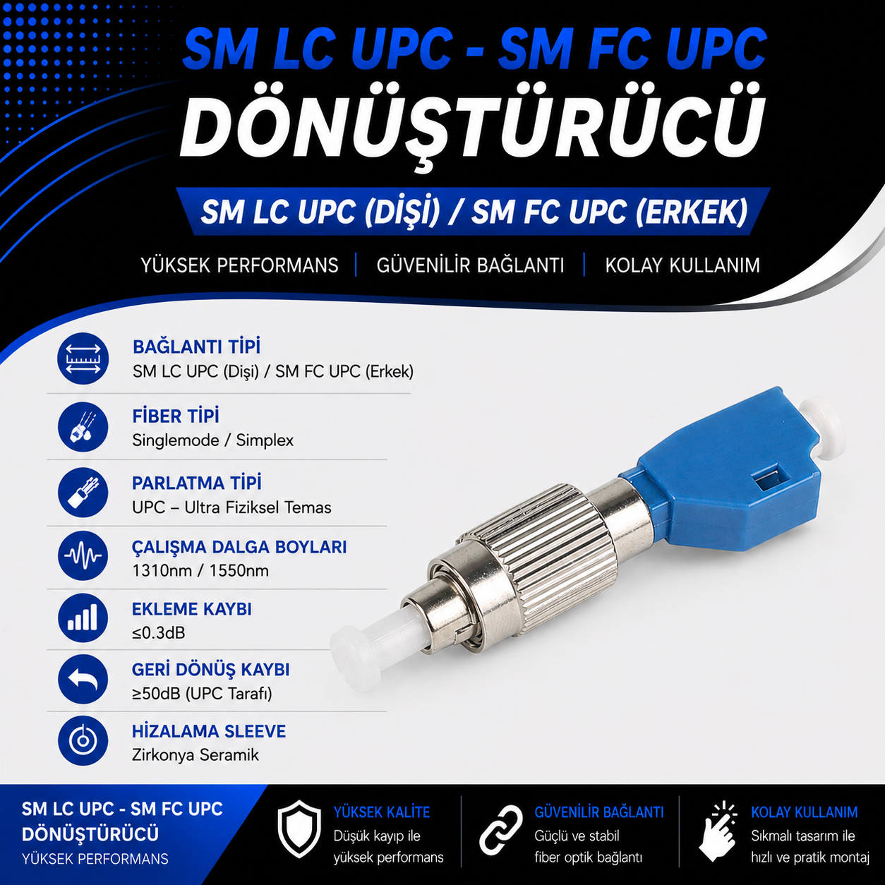SM LC UPC SM FC UPC Dönüştürücü