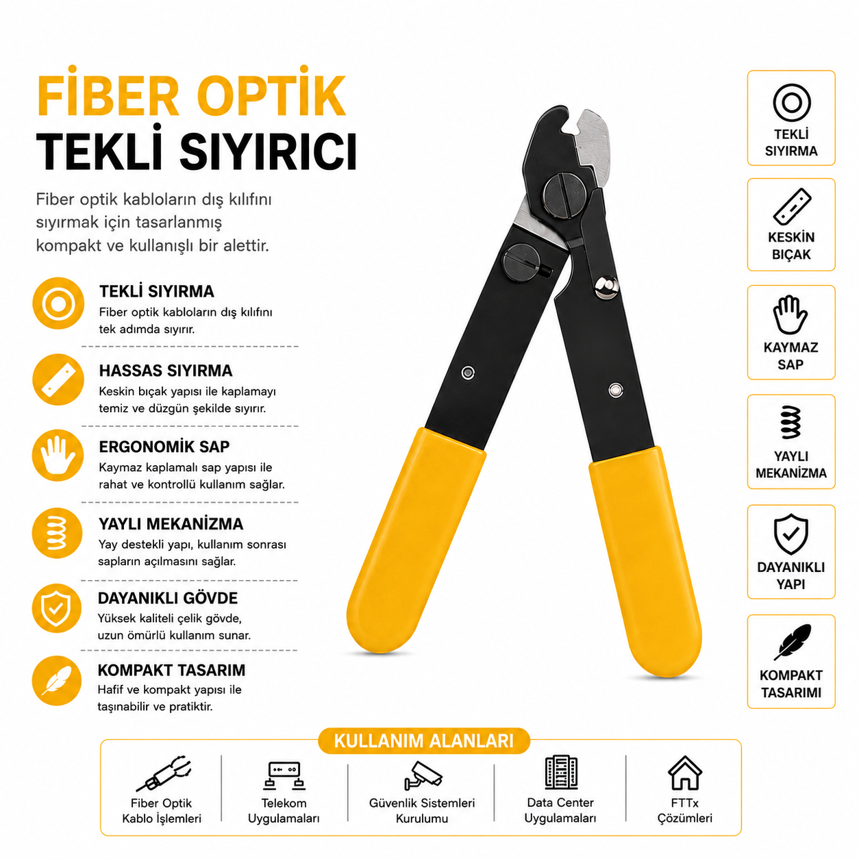 Tek Ağızlı Fiber Sıyırıcı