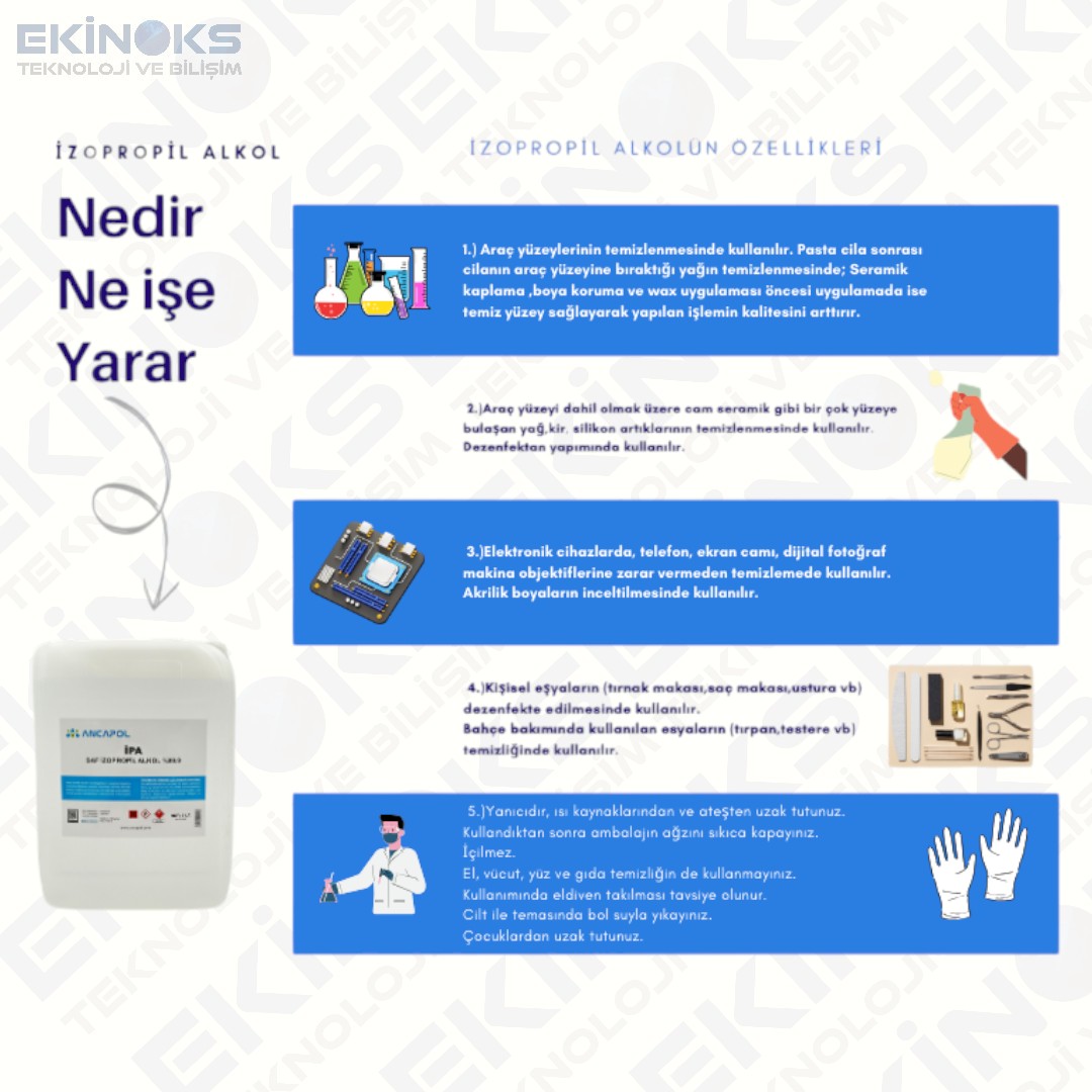 %99 İzopropil Alkol 5Lt