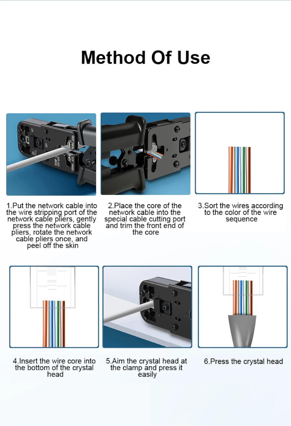RJ45 RJ12 RJ11 KABLO TEST CİHAZI VE SIKMA PENSESİ